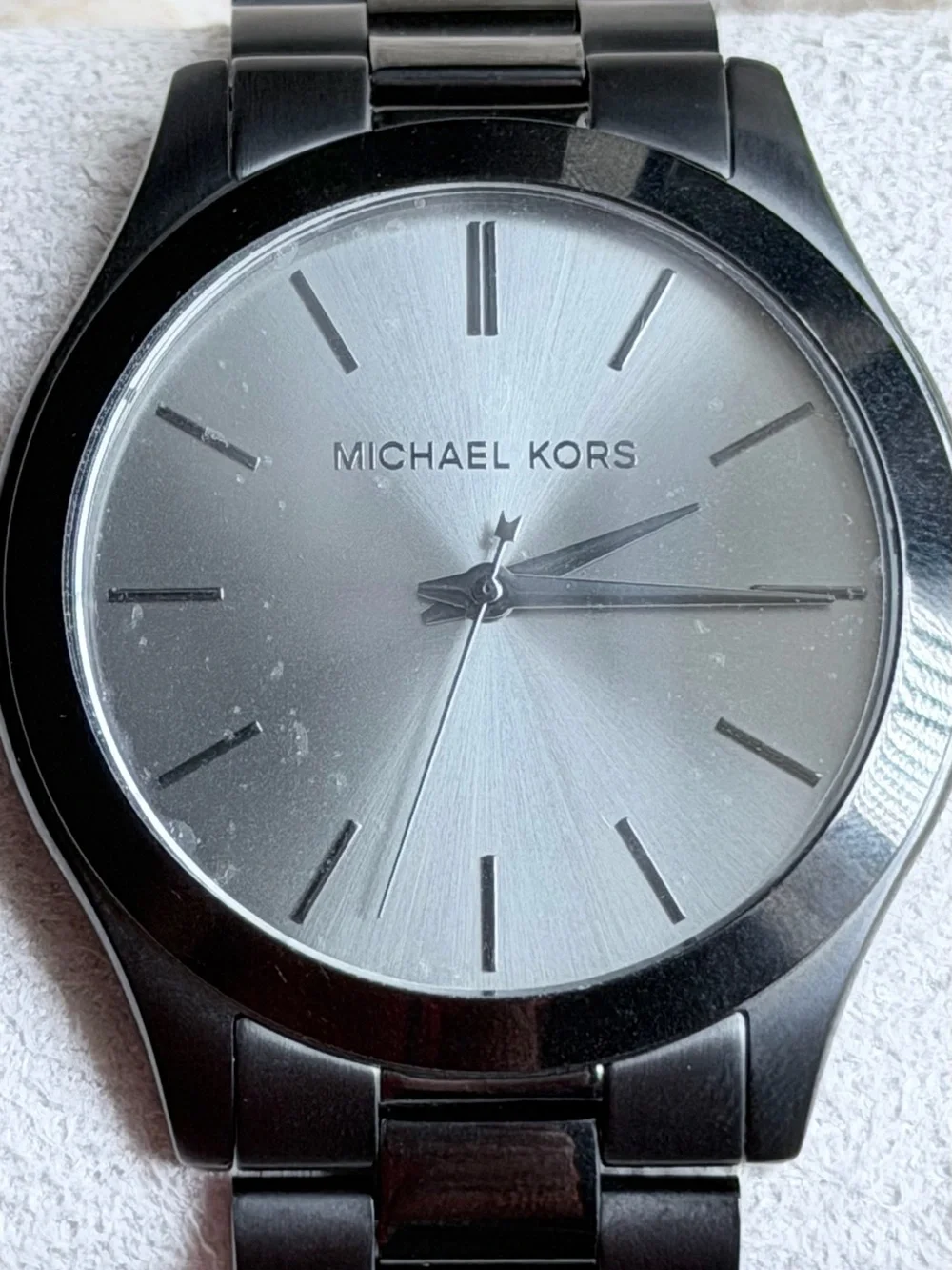 Michael Kors, Slim Runway, MK8507, Men’s, Black, Stainless Steel, Film Protected